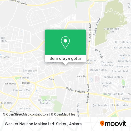 Wacker Neuson Makina Ltd. Sirketi harita