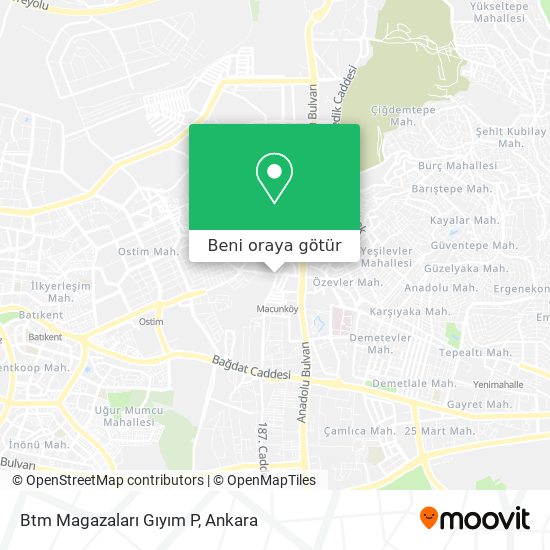 Btm Magazaları Gıyım P harita