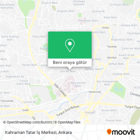 Kahraman Tatar İş Merkezi harita