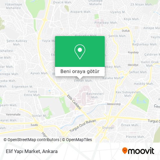 Elif Yapı Market harita