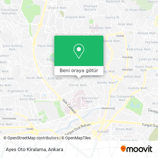 Ayes Oto Kiralama harita