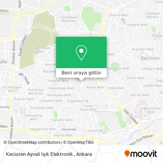 Kecioren Ayvali Işık Elektronik. harita