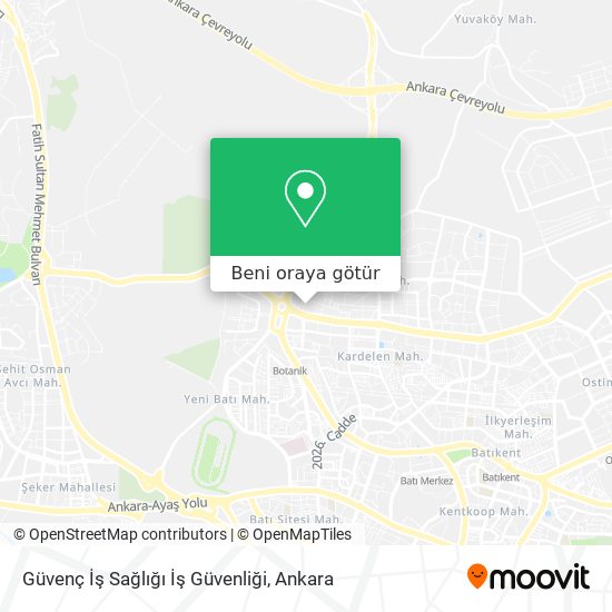 Güvenç İş Sağlığı İş Güvenliği harita