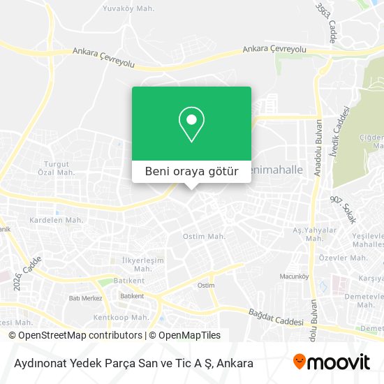 Aydınonat Yedek Parça San ve Tic A Ş harita