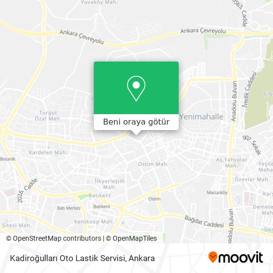 Kadiroğulları Oto Lastik Servisi harita
