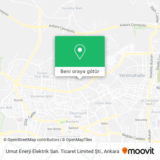 Umut Enerji Elektrik San. Ticaret Limited Şti. harita