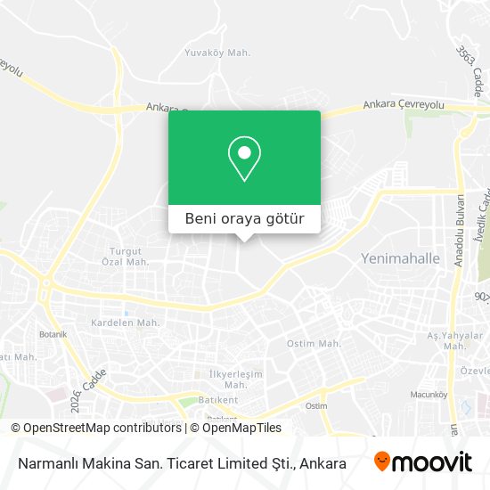 Narmanlı Makina San. Ticaret Limited Şti. harita