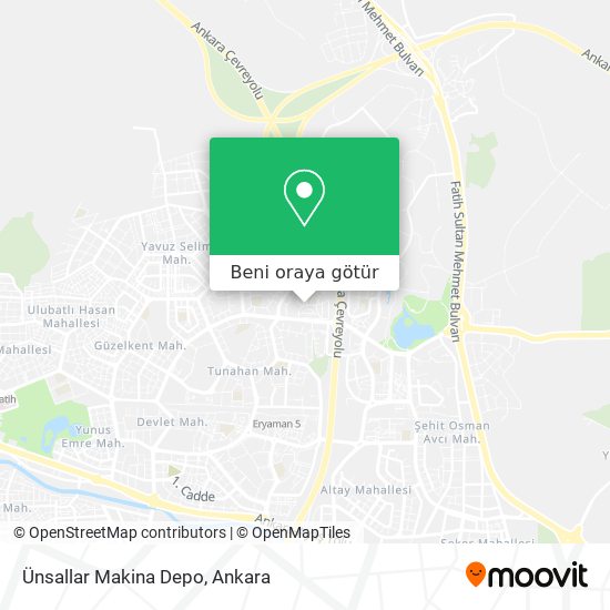 Ünsallar Makina Depo harita