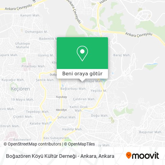 Boğazören Köyü Kültür Derneği - Ankara harita