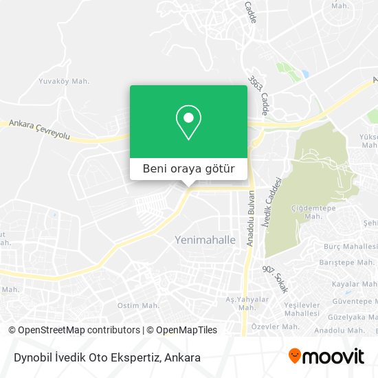 Dynobil İvedik Oto Ekspertiz harita
