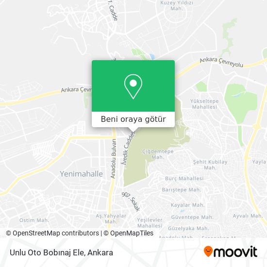 Unlu Oto Bobınaj Ele harita
