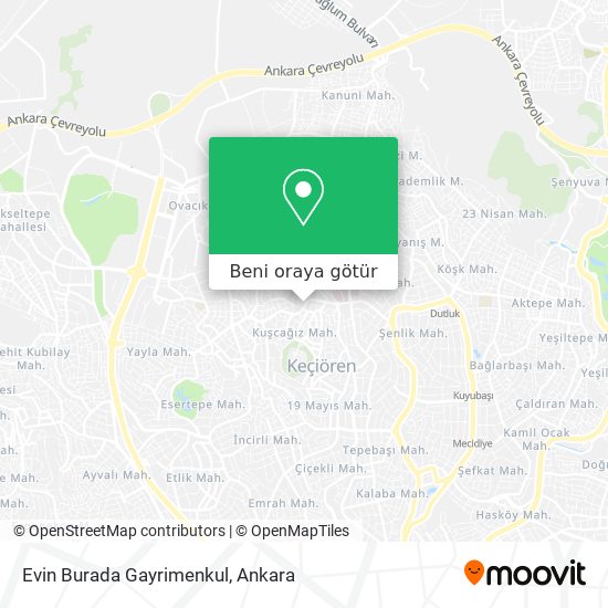 Evin Burada Gayrimenkul harita
