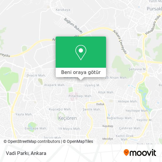 Vadi Parkı harita