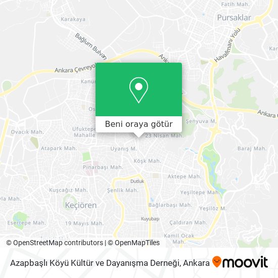 Azapbaşlı Köyü Kültür ve Dayanışma Derneği harita