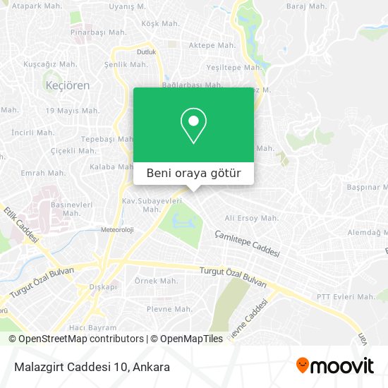 Malazgirt Caddesi 10 harita