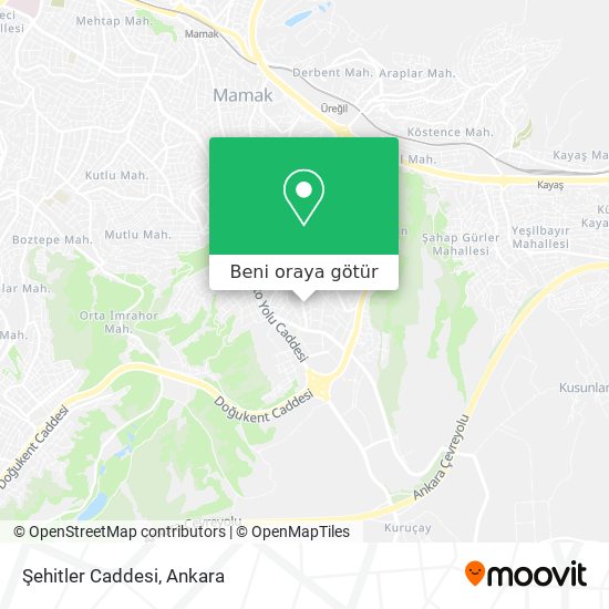 Şehitler Caddesi harita