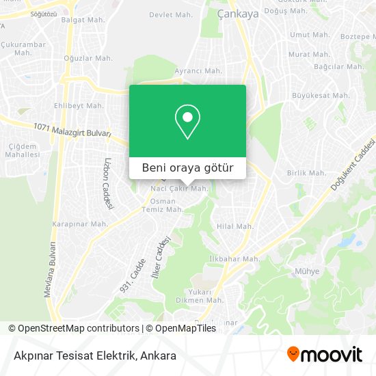 Akpınar Tesisat Elektrik harita