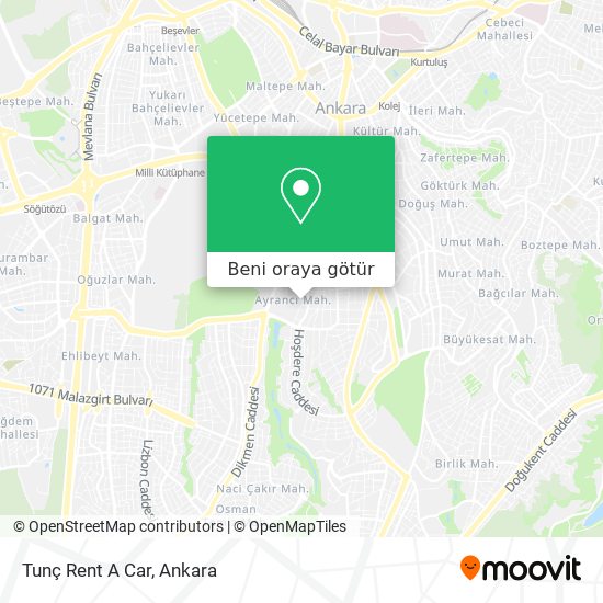 Tunç Rent A Car harita