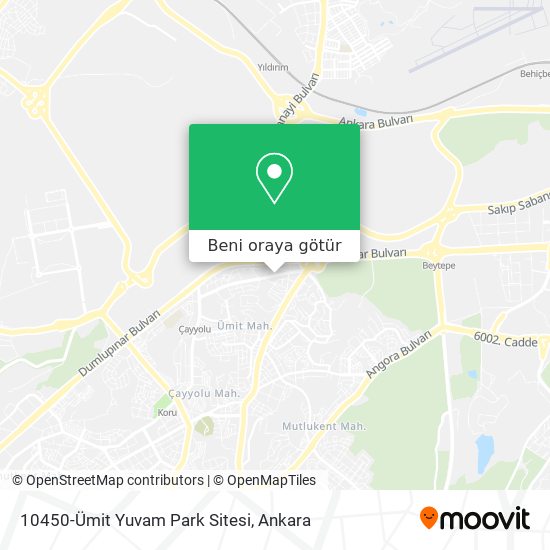 10450-Ümit Yuvam Park Sitesi harita