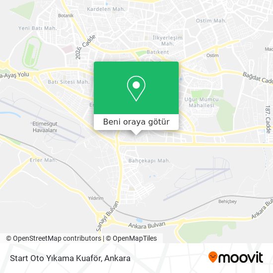 Start Oto Yıkama Kuaför harita