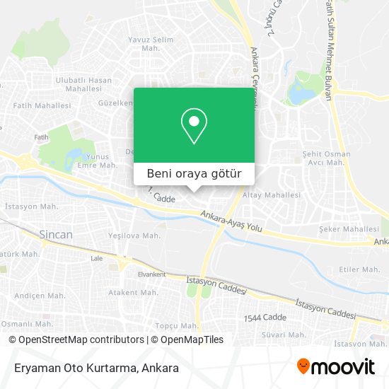 Eryaman Oto Kurtarma harita