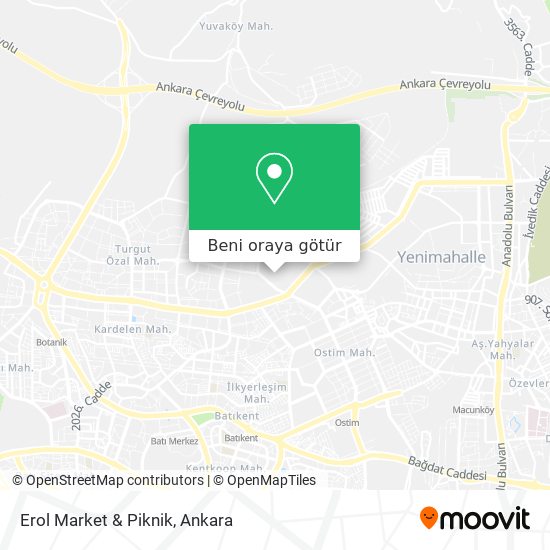 Erol Market & Piknik harita