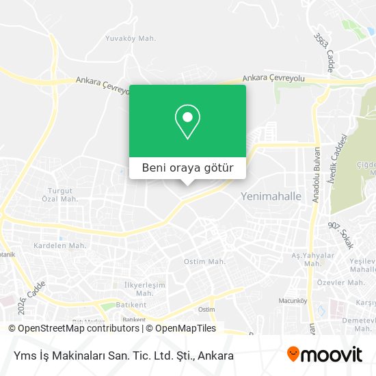 Yms İş Makinaları San. Tic. Ltd. Şti. harita