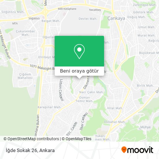 İğde Sokak 26 harita