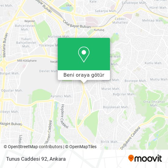 Tunus Caddesi 92 harita