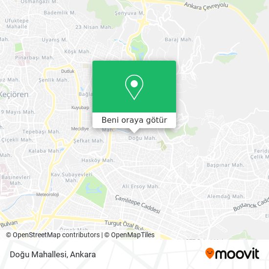 Doğu Mahallesi harita