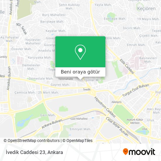 İvedik Caddesi 23 harita