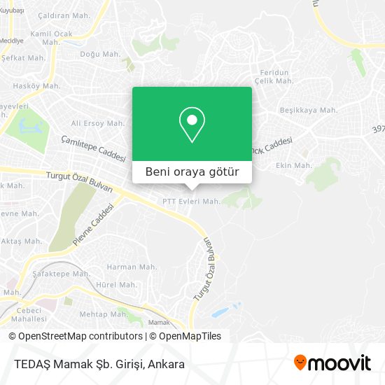 TEDAŞ Mamak Şb. Girişi harita