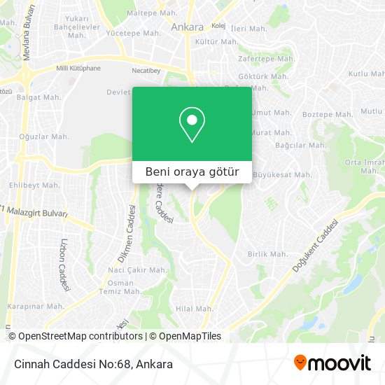 Cinnah Caddesi No:68 harita