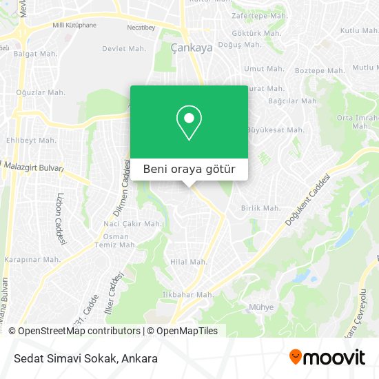 Sedat Simavi Sokak harita