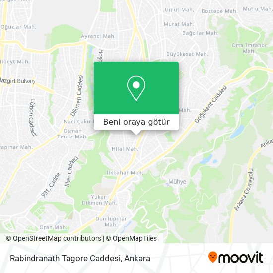 Rabindranath Tagore Caddesi harita