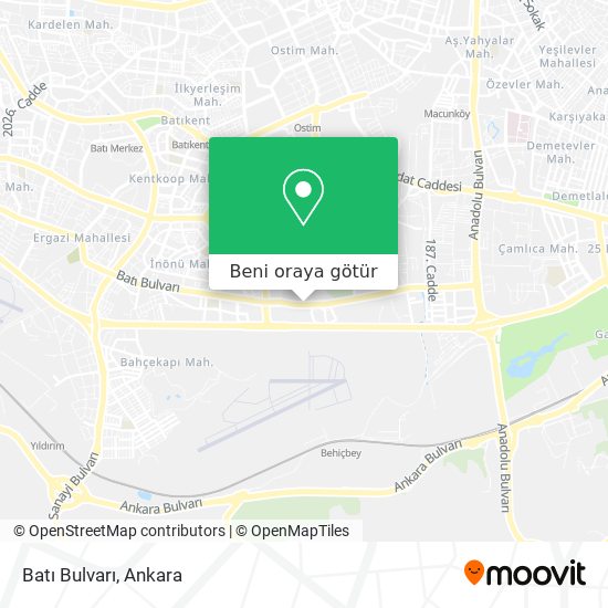 Batı Bulvarı harita