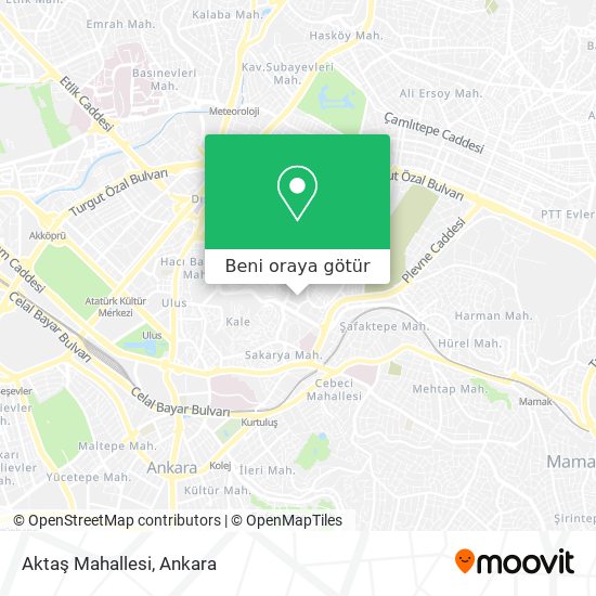Aktaş Mahallesi harita