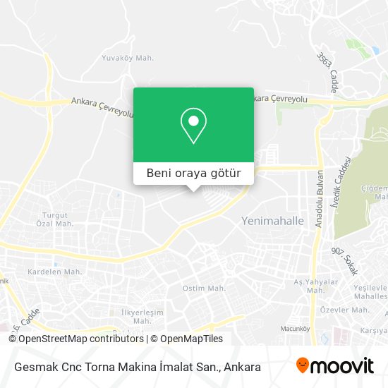 Gesmak Cnc Torna Makina İmalat San. harita