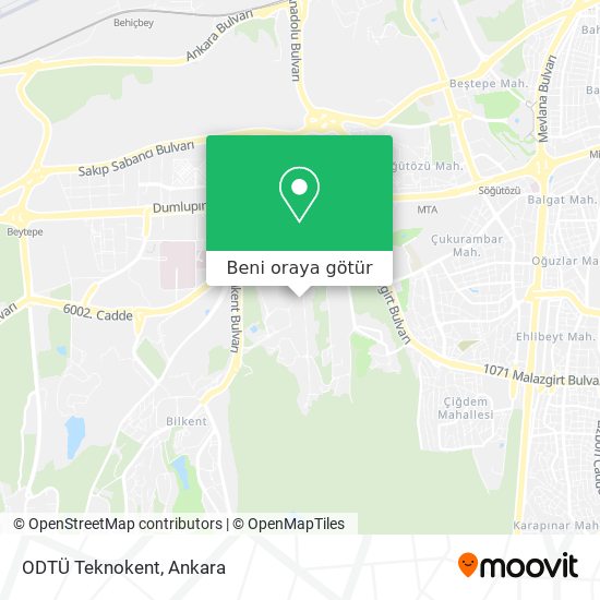 ODTÜ Teknokent harita