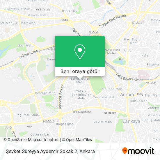Şevket Süreyya Aydemir Sokak 2 harita