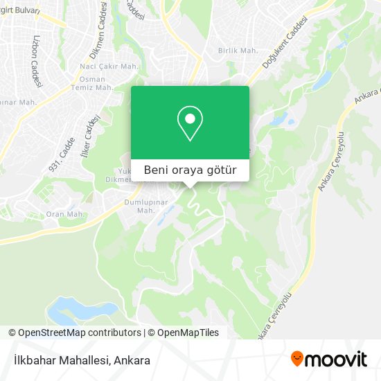 İlkbahar Mahallesi harita