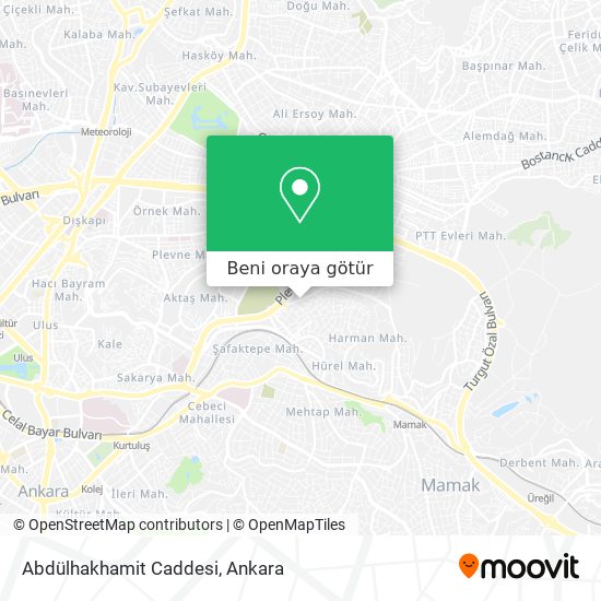 Abdülhakhamit Caddesi harita
