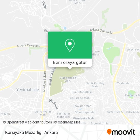 Karşıyaka Mezarlığı harita