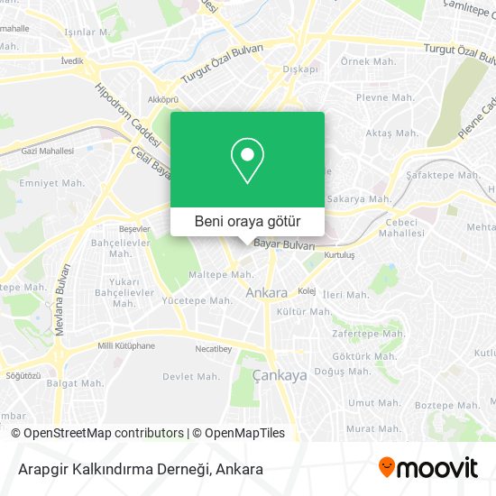 Arapgir Kalkındırma Derneği harita