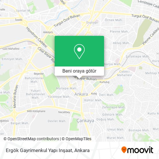 Ergök Gayrimenkul Yapı Inşaat harita