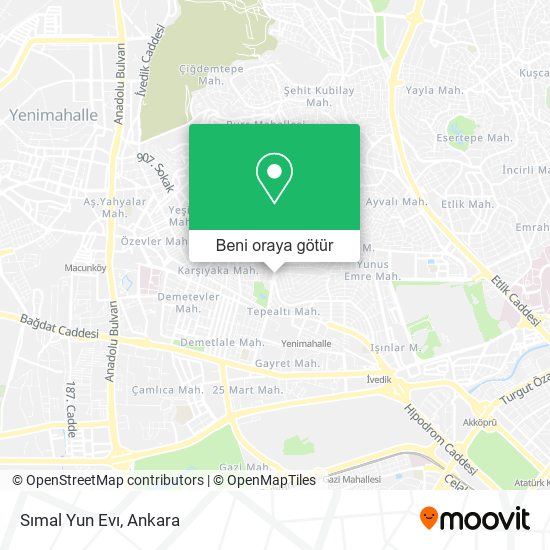 Sımal Yun Evı harita