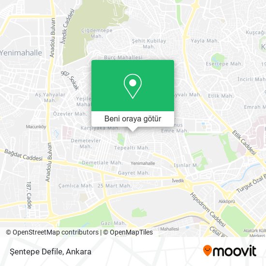 Şentepe Defile harita