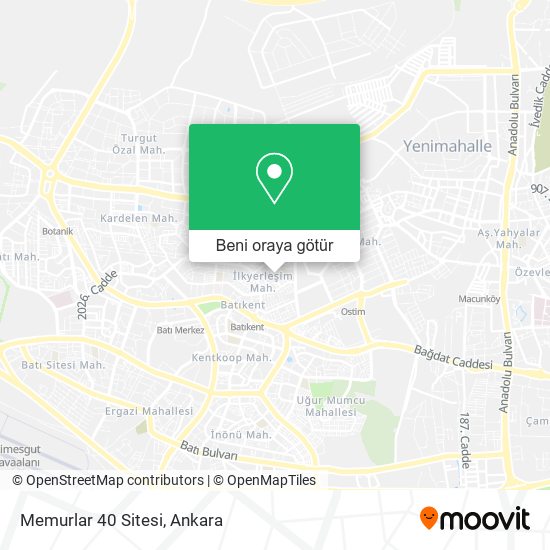 Memurlar 40 Sitesi harita