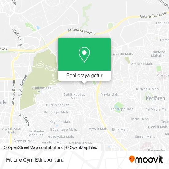 Fit Life Gym Etlik harita