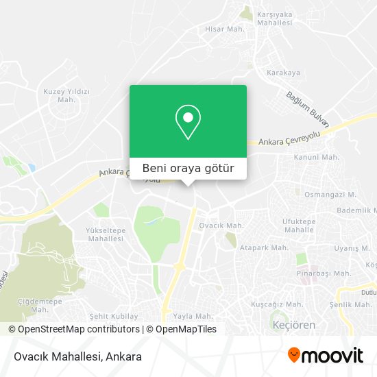 Ovacık Mahallesi harita
